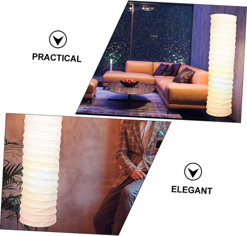 2pcs VALICLUD Elegant Paper Floor Lamp Shade for Decor Aesthetic Farmhouse Style Lamp