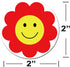 Yellow Face Stickers 2 Inch Red Flower Happy Face Sticker, 500 Round Happy Labels for Teacher Rewards