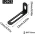 JAKOUE 12 2''x1''x0.5'' Pcs Small L Brackets for Wood, Black Metal Corner Braces, Adjustable Right Angle Shelf