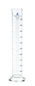 EISCO Graduated Cylinder, 2000ml, Class A Tolerance ±10.0ml, Hexagonal Base, Blue Graduations, Borosilicate Glass