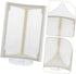A5 SEWACC Rotatable Desktop Menu Holder White Triangular Three-sided Table Sign Stand with Base for Restaurant Tabletop