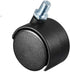 uxcell 1.45 Inch Swivel Casters, Nylon Twin Wheel, M8 x 15mm Threaded Stem, Pack of 5