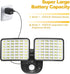 YTKIH 2500LM 4000LM(High 1-3 Rechargeable Battery Operated Motion Sensor Outdoor Lights with & Brightness), Battery