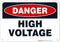 High Voltage Sign, Danger 10x7 Inches, Rust Free .040 Aluminum, Fade Resistant, Made in the USA