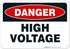 High Voltage Sign, Danger 10x7 Inches, Rust Free .040 Aluminum, Fade Resistant, Made in the USA