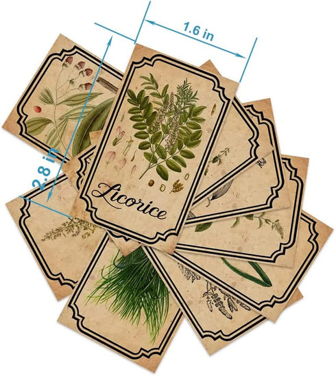 Herb and Spice Apothecary Labels Vintage Labels Stickers for Jars Bottles Tags by Kasutoo