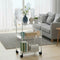 Betoveren 3 Tier Utility Rolling Cart with Wheels Multifunctional Storage Cart Clear Movable