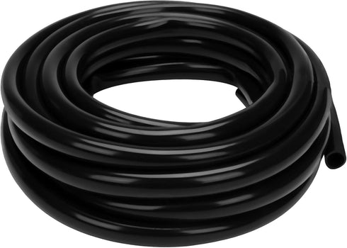DERPIPR Food Grade Silicone Tubing - 1/2" ID x 5/8" OD High Temp Flexible Black Hose for Homebrewing Pump Transfer 8m