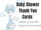 Custom Baby Shower Thank You Cards, 8 Sizes, 30-200 pcs, Upload Your