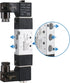 Baomain Pneumatic Solenoid Air Valve 4V120-06 DC 24V 5 Way 2 Position PT 1/8" Internally Piloted Acting Type Double Electrical Control