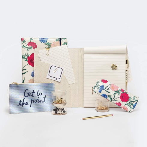 Kate Spade New York Notepad Folio Refill Set, 2 Letter Size Pads with 50 Lined Sheets Each, Cream