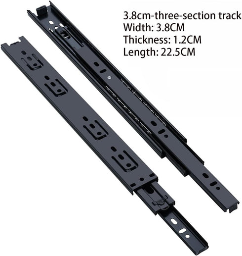 Purzen 2 3 37cm Ultra-Thin Slide Desk Slide Two Sections Three Sections Old-Fashioned Drawer Slide Track TV Cabinet