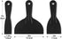 Jiashuoda Set 3Pcs 1.5"/3"/6" Spackle Spackling, Plastic Putty Knife - Black Plastic Scraper Tool, Sizes Knife