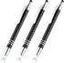 Glovion 3-in-1 Lighted Tip Pen with Stylus - LED Penlight Ballpoint Pen for Writing in the Dark, Pack of 3, White Light