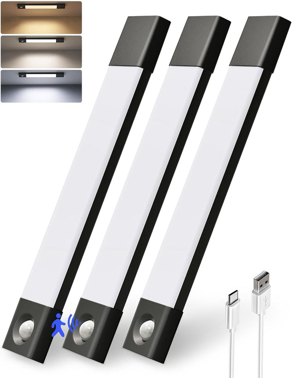 EZVALO Under Cabinet Lighting, Wireless Closet Lights, 50 LED Rechargeable Motion Sensor