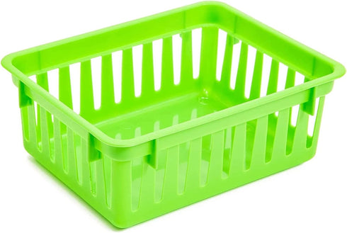 Bright Creations 12 Pack Small Plastic Classroom Storage Bins for Organization, School Supplies, 6 Colors