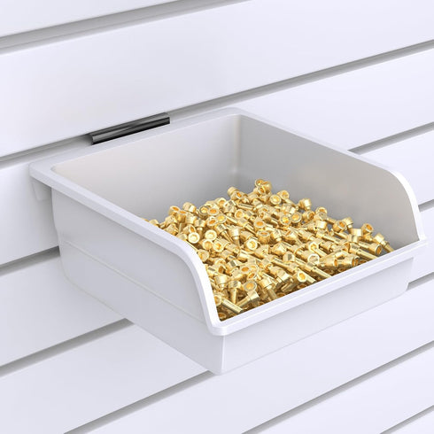 BeapTcely (6, Slatwall Bins with Hooks Plastic Slatwall Organizer Slatwall Containers Workbench Bins for Slat Wall