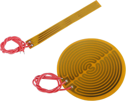 20PCS Film Heater Plate Adhesive Pad, PI Heating Elements Film with Cord (12V 12W + 12V 13W)