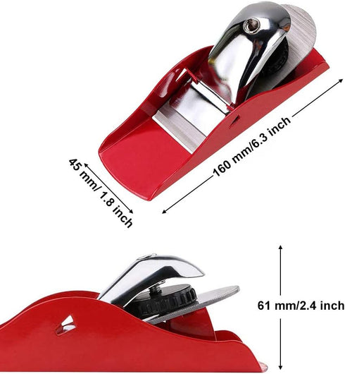 Mini Hand Planer - Small Trimming Planer 6-1/2 inch with Adjustable Block Plane for Woodworking