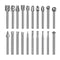 Carving Bits 20pcs Rotary Bits Burr Set with 1/8" Shank for Wood Engraving and Drilling