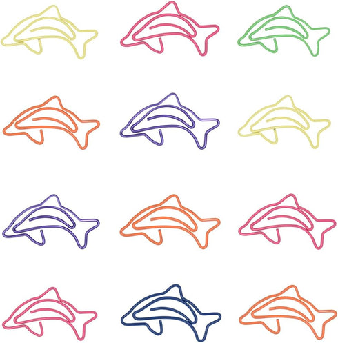 Gullor Cute Paperclips, Shark Shape Paper Clips, Memo Clips, Shaped Bookmarks, 100 Pieces by Gullor