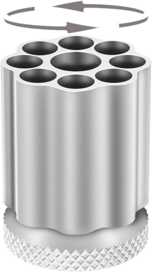 Rotating Revolver Pen Holder, Gun Cylinder Pencil Holder for Stationery Supplies