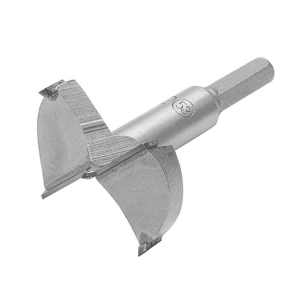 Utoolmart 53mm Forstner Drill Bits, Cemented Carbide Wood Cutter Tool, 80mm Length, Gray, 1 Pcs