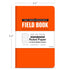 Elan Publishing Company Field Notebook, Indestructible 3.5 by 5.5 in, Orange, Pack of 4