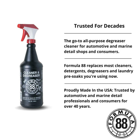 Cleaner & Degreaser | Multi Surface Car & Marine Cleaner for Interior, Exterior | Removes Grease & Grime Residue on Metal, Plastic, Cloth, Vinyl, Carpet (1, 32oz)