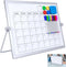 Dry Erase White Board, 16X12in Large Magnetic Desktop Whiteboard with Stand, 8 Markers & 4 Magnets