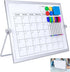 Dry Erase White Board, 16X12in Large Magnetic Desktop Whiteboard with Stand, 8 Markers & 4 Magnets