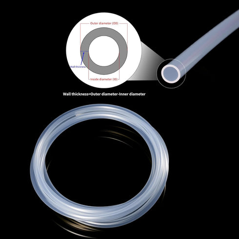Tubes,9.84Ft 5/16" ID25/64" (8mm10mm) Silicone OD Clear Food Grade Silicone tubing,For Food Grade Soft Milk Beer