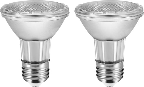 PAR20 7W LED Range Hood Light, E26 120V Dimmable Warm White 595lm, Waterproof IP65, 50W Halogen Replacement, 2 Pack