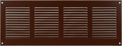 Vent Systems 16" x 6'' Inch Brown Air Vent Cover, Metal Air Return Grill with Pest Guard Screen