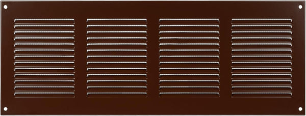 Vent Systems 16" x 6'' Inch Brown Air Vent Cover, Metal Air Return Grill with Pest Guard Screen