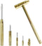 Floral Hammer & Screwdriver - 6 in 1 Multitool Hammer Set with Mini Hammers for Hand Tools (Blue, Gold).