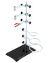 QWORK Laboratory Grade Metalware Set, Lab Support Stand with Iron Clamp Holder, Flask Clamp, and Condenser Stand