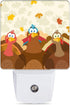 Thanksgiving Holiday Turkey Night Light Plug in Wall Lamp Smart Dusk to