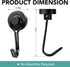 MIKEDE 4 Pack Heavy Duty Magnetic Hooks, 40Lbs Neodymium Swivel Hooks for Hanging, Strong Metal Hanger for Storage