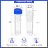 PATIKIL 1ml Plastic Cryogenic, 25Pcs Self Standing Cryogenic Vial Screw Top Frozen Test Tube for Lab Laboratory Science, Blue Cap