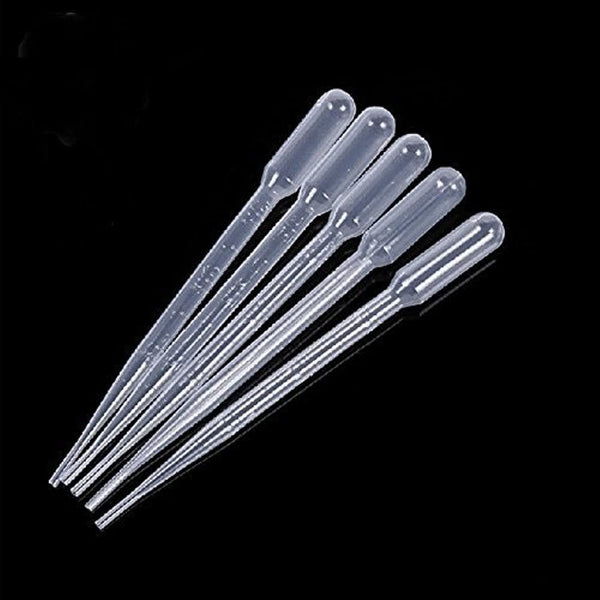 White 3ML Disposable Plastic Eye Dropper Set, 20 PCS Graduated Pipettes