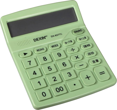 PATIKIL Desktop Calculator, 12 Digits Large LCD Display, Battery Powered, Basic Calculator for Home Office, Light Green