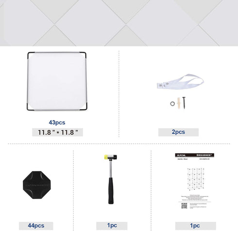 SONGMICS Cube Storage Organizer - Set of 12 Plastic Cubes for Room Organization (12.2 x 36.6 x 48.4 Inches, White)