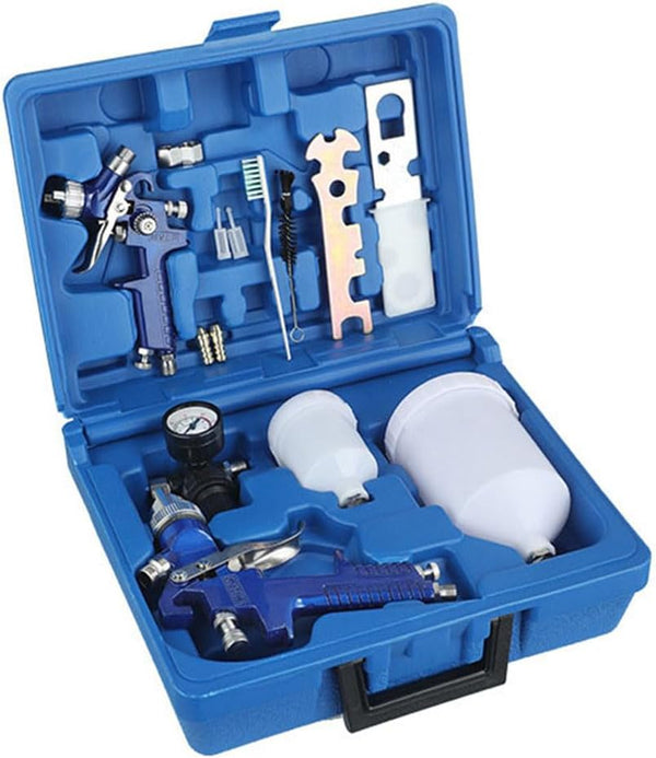 LSLANSOON HVLP Gravity Feed Paint Sprayer Tool Kit, Includes 1 x 0.8mm &