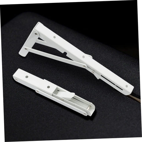 HOMSFOU Foldable Steel Shelf Bracket Triangular Support for Wall Mounted Storage for Tables and Benches Cold Rolled