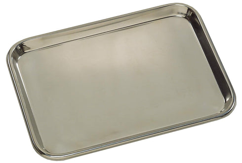 Grafco Metal Instrument Tray, Medical & Surgical Mayo Tray, Stainless Steel, Medium