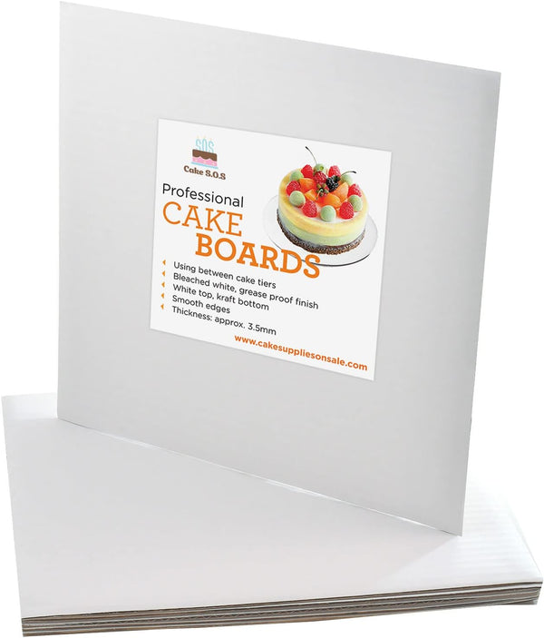 6" Square Cakeboard, Coated, 12 ct.