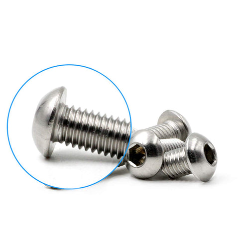 LC LICTOP 50pcs Button Head Socket Cap Screws, 1/4-20 3/4" Allen Hex 304 Stainless Steel Bolts