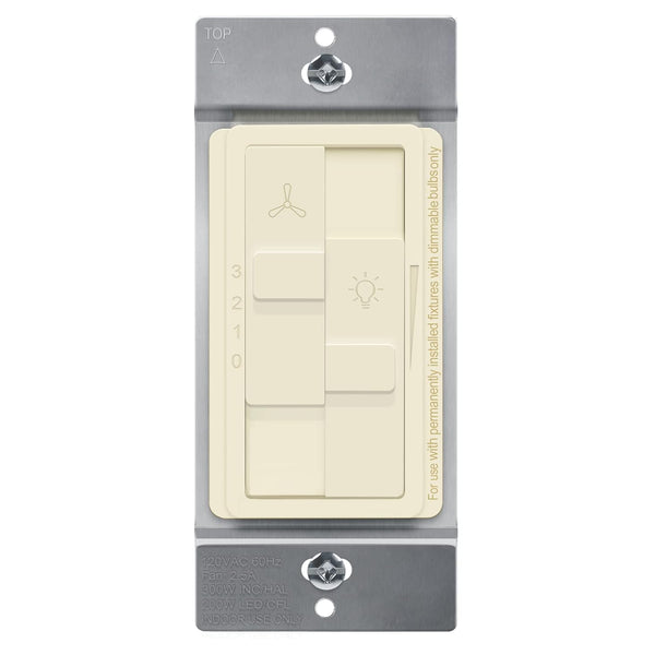 TOPGREENER Kalide Combo Dimmer Switch with 3-Speed Fan Control, Light and Fan