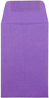 JAM PAPER #1 Coin Business Envelopes - Colored, 2 1/4 x 3 1/2, Violet Purple Recycled, 50/Pack
